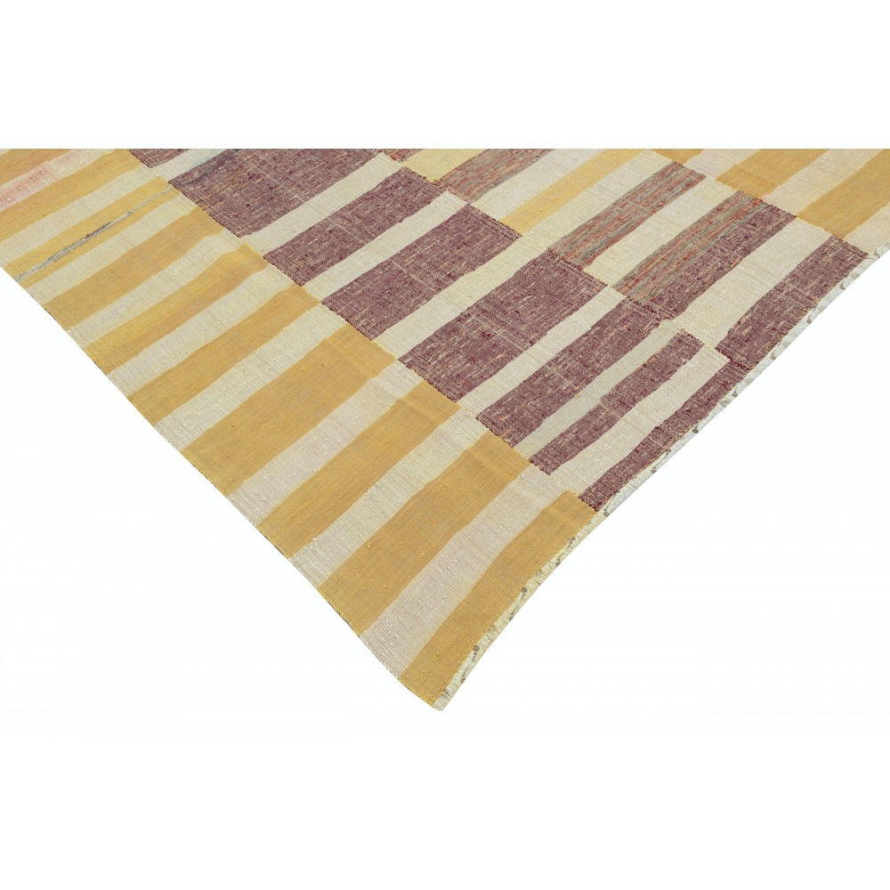 Vintage Multicolor Kilim. Handwoven Turkish Cotton Rag Rug. Adjustable Size Vintage Multicolor Kilim. Handwoven Turkish Cotton Rag Rug. Adjustable Size