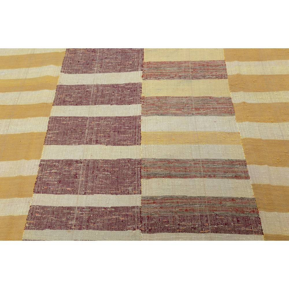Vintage Multicolor Kilim. Handwoven Turkish Cotton Rag Rug. Adjustable Size Vintage Multicolor Kilim. Handwoven Turkish Cotton Rag Rug. Adjustable Size