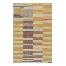 Vintage Multicolor Kilim. Handwoven Turkish Cotton Rag Rug. Adjustable Size