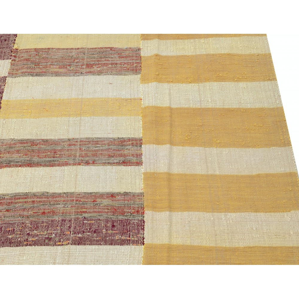 Vintage Multicolor Kilim. Handwoven Turkish Cotton Rag Rug. Adjustable Size Vintage Multicolor Kilim. Handwoven Turkish Cotton Rag Rug. Adjustable Size