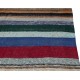 Multicolored Striped Kilim. Vintage Turkish Handwoven Cotton Rag Rug. Adjustable Size Multicolored Striped Kilim. Vintage Turkish Handwoven Cotton Rag Rug. Adjustable Size