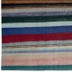 Multicolored Striped Kilim. Vintage Turkish Handwoven Cotton Rag Rug. Adjustable Size Multicolored Striped Kilim. Vintage Turkish Handwoven Cotton Rag Rug. Adjustable Size