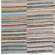 Handmade Turkish Kilim. Vintage Cotton Rag Rug. Multicolored Stripe Pattern Carpet Handmade Turkish Kilim. Vintage Cotton Rag Rug. Multicolored Stripe Pattern Carpet