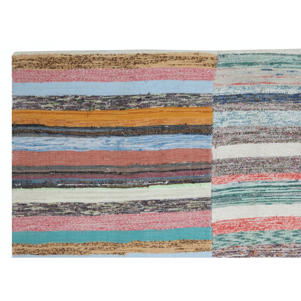 Vintage Turkish Kilim. Adjustable Handwoven Cotton Carpet. Colorful Striped Rag Rug. Bohemian Home Decor Vintage Turkish Kilim. Adjustable Handwoven Cotton Carpet. Colorful Striped Rag Rug. Bohemian Home Decor