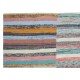 Vintage Turkish Kilim. Adjustable Handwoven Cotton Carpet. Colorful Striped Rag Rug. Bohemian Home Decor Vintage Turkish Kilim. Adjustable Handwoven Cotton Carpet. Colorful Striped Rag Rug. Bohemian Home Decor