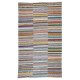 Vintage Turkish Kilim. Adjustable Handwoven Cotton Carpet. Colorful Striped Rag Rug. Bohemian Home Decor Vintage Turkish Kilim. Adjustable Handwoven Cotton Carpet. Colorful Striped Rag Rug. Bohemian Home Decor
