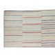 Adjustable Handwoven Turkish Rag Rug. Vintage Cotton Kilim. Multicolor Striped Boho Carpet Adjustable Handwoven Turkish Rag Rug. Vintage Cotton Kilim. Multicolor Striped Boho Carpet