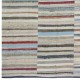 Vintage Banded Cotton Kilim. Adjustable Flat-Weave Rag Rug. Colorful Carpet Vintage Banded Cotton Kilim. Adjustable Flat-Weave Rag Rug. Colorful Carpet