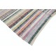 Turkish Handwoven Kilim. Vintage Cotton Rag Rug. Colorful Striped Boho Carpet