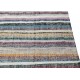 Turkish Handwoven Kilim. Vintage Cotton Rag Rug. Colorful Striped Boho Carpet