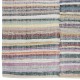 Turkish Handwoven Kilim. Vintage Cotton Rag Rug. Colorful Striped Boho Carpet