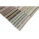 Adjustable Turkish Rag Rug. Vintage Handwoven Cotton Kilim. Colorful Stripes Adjustable Turkish Rag Rug. Vintage Handwoven Cotton Kilim. Colorful Stripes
