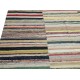 Adjustable Turkish Rag Rug. Vintage Handwoven Cotton Kilim. Colorful Stripes Adjustable Turkish Rag Rug. Vintage Handwoven Cotton Kilim. Colorful Stripes