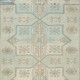 One of a kind Vintage Beige Large Area Rug. Handmade Turkish Carpet