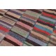 Adjustable Vintage Banded Cotton Kilim. Flat-Weave Rag Rug. Colorful Large Carpet Adjustable Vintage Banded Cotton Kilim. Flat-Weave Rag Rug. Colorful Large Carpet