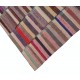 Adjustable Vintage Banded Cotton Kilim. Flat-Weave Rag Rug. Colorful Large Carpet Adjustable Vintage Banded Cotton Kilim. Flat-Weave Rag Rug. Colorful Large Carpet
