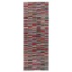 Adjustable Vintage Banded Cotton Kilim. Flat-Weave Rag Rug. Colorful Large Carpet Adjustable Vintage Banded Cotton Kilim. Flat-Weave Rag Rug. Colorful Large Carpet