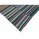 Adjustable Flat-Weave Turkish Kilim. Handmade Vintage Cotton Rag Rug. Flat-Weave Carpet
