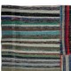 Adjustable Flat-Weave Turkish Kilim. Handmade Vintage Cotton Rag Rug. Flat-Weave Carpet