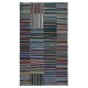Adjustable Flat-Weave Turkish Kilim. Handmade Vintage Cotton Rag Rug. Flat-Weave Carpet