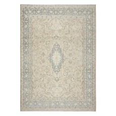 One of a kind Vintage Turkish Area Rug. Hand-knotted Beige Large Carpet for Rustic, Country & Farmhouse Decor