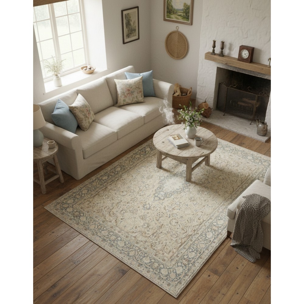 One of a kind Vintage Turkish Area Rug. Hand-knotted Beige Large Carpet for Rustic, Country & Farmhouse Decor One of a kind Vintage Turkish Area Rug. Hand-knotted Beige Large Carpet for Rustic, Country & Farmhouse Decor