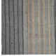 Adjustable Size Vintage Turkish Kilim Rug. Gray Handwoven Cotton & Goat Hair Carpet