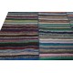 Adjustable Vintage Cotton Rag Rug. Handmade Striped Kilim. Colorful Large Carpet Adjustable Vintage Cotton Rag Rug. Handmade Striped Kilim. Colorful Large Carpet