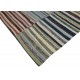 Multicolored Striped Kilim. Vintage Turkish Handwoven Cotton Rag Rug. Adjustable Size Multicolored Striped Kilim. Vintage Turkish Handwoven Cotton Rag Rug. Adjustable Size