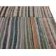 Multicolored Striped Kilim. Vintage Turkish Handwoven Cotton Rag Rug. Adjustable Size Multicolored Striped Kilim. Vintage Turkish Handwoven Cotton Rag Rug. Adjustable Size