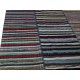 Turkish Handwoven Kilim. Vintage Cotton Rag Rug. Colorful Striped Boho Carpet