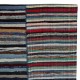 Turkish Handwoven Kilim. Vintage Cotton Rag Rug. Colorful Striped Boho Carpet