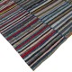 Turkish Handwoven Kilim. Vintage Cotton Rag Rug. Colorful Striped Boho Carpet