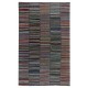 Turkish Handwoven Kilim. Vintage Cotton Rag Rug. Colorful Striped Boho Carpet