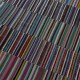 Vintage Banded Cotton Kilim. Adjustable Flat-Weave Rag Rug. Colorful Oversize Carpet