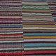 Vintage Banded Cotton Kilim. Adjustable Flat-Weave Rag Rug. Colorful Oversize Carpet