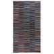 Vintage Banded Cotton Kilim. Adjustable Flat-Weave Rag Rug. Colorful Oversize Carpet