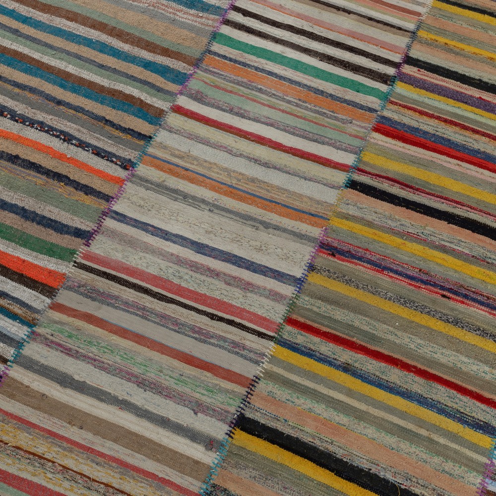 Vintage Colorful Large Kilim. Handwoven Turkish Cotton Rag Rug. Adjustable Size Option Vintage Colorful Large Kilim. Handwoven Turkish Cotton Rag Rug. Adjustable Size Option