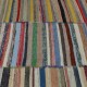 Vintage Colorful Large Kilim. Handwoven Turkish Cotton Rag Rug. Adjustable Size Option Vintage Colorful Large Kilim. Handwoven Turkish Cotton Rag Rug. Adjustable Size Option