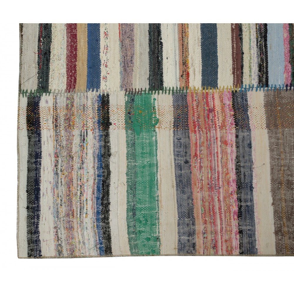 Vintage Colorful Large Kilim. Handwoven Turkish Cotton Rag Rug. Adjustable Size Option Vintage Colorful Large Kilim. Handwoven Turkish Cotton Rag Rug. Adjustable Size Option