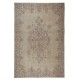 Vintage Wool Area Rug. Handmade Turkish Large Carpet for Farmhouse & Country Style Decoration