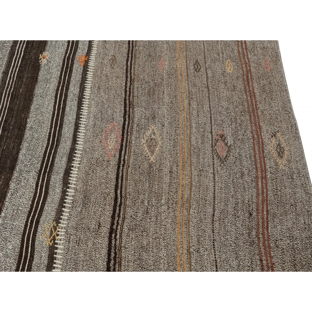 Vintage Gray Kilim. Adjustable Hand-Woven Carpet. Large Rug Vintage Gray Kilim. Adjustable Hand-Woven Carpet. Large Rug