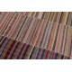 Handmade Turkish Kilim. Vintage Cotton Rag Rug. Multicolored Stripe Pattern Carpet