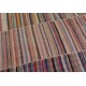 Handmade Turkish Kilim. Vintage Cotton Rag Rug. Multicolored Stripe Pattern Carpet