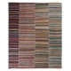 Handmade Turkish Kilim. Vintage Cotton Rag Rug. Multicolored Stripe Pattern Carpet