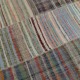Multicolored Striped Kilim. Handwoven Cotton Turkish Rag Rug. Vintage Oversize Carpet. Adjustable Size