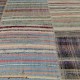 Multicolored Striped Kilim. Handwoven Cotton Turkish Rag Rug. Vintage Oversize Carpet. Adjustable Size