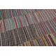Adjustable Oversize Rag Rug. Vintage Handmade Turkish Cotton Kilim. Colorful Stripes Carpet