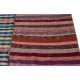 Adjustable Oversize Rag Rug. Vintage Handmade Turkish Cotton Kilim. Colorful Stripes Carpet