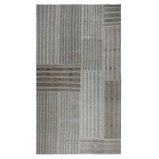 Adjustable Vintage Gray Kilim Rug. Cotton & Goat Hair. Oversize Carpet